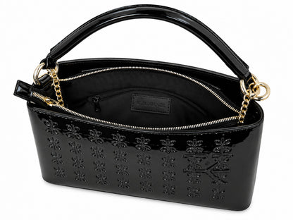 Sac TASSEDA K.ELEGANCE noir, intérieur avec poche zippée et finitions dorées